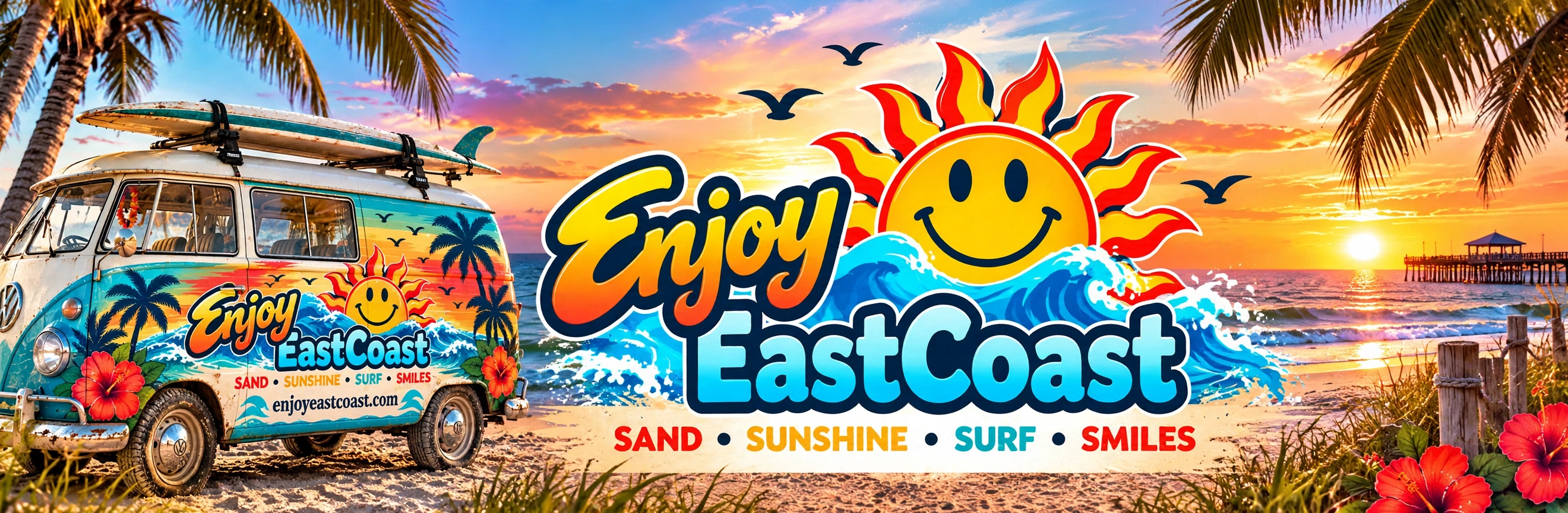 Enjoy East Coast — Sand • Sunshine • Surf • Smiles